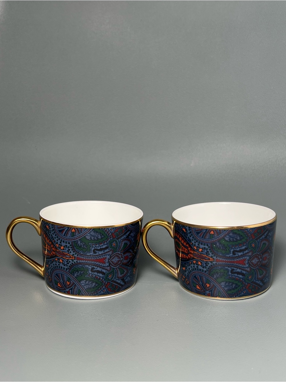 Wedgwood Ralph Lauren King Charles Paisley Tea Cups
